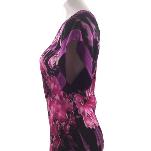 BEBE One Shoulder Silk Multicolor Blouse - Picture 10 of 14